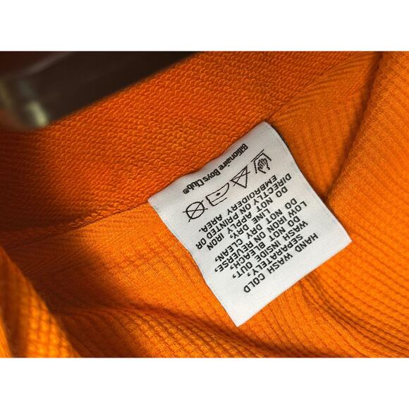 Billionaire Boys Club Hoodie Sweatpants Set Mens Small Orange Astronaut Logo - Picture 10 of 15